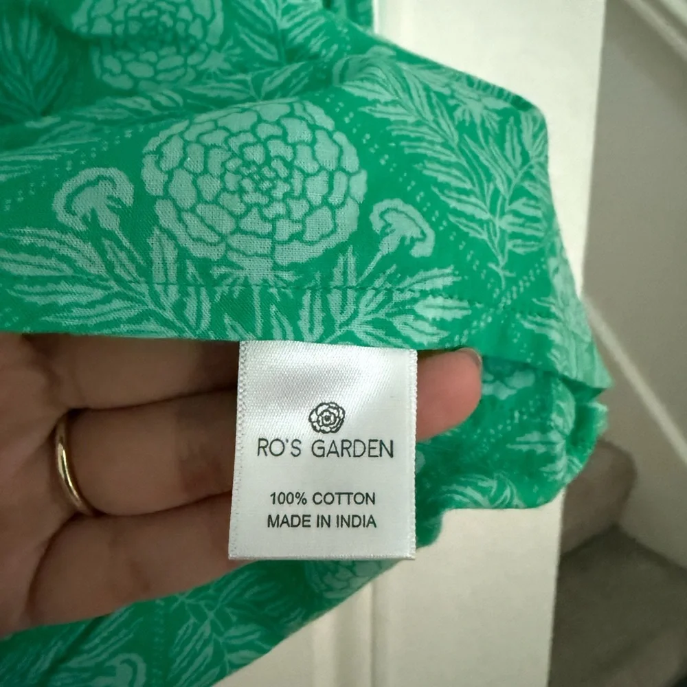 Ro’s Garden Green Floral Women's Top Size Small - Picture 7 of 9
